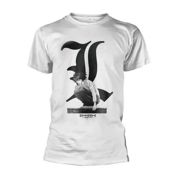 

death note the darkness official t-shirt men unisex, White;black