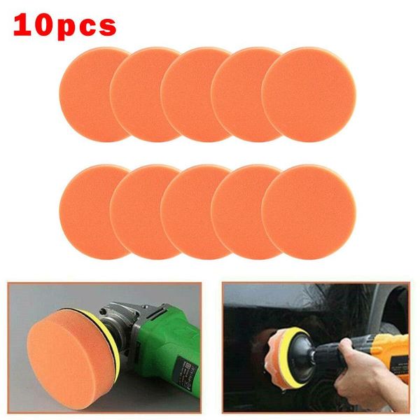 

car sponge 25mm thick polishing pad 5inch buffing cleaning flat kits orange polisher