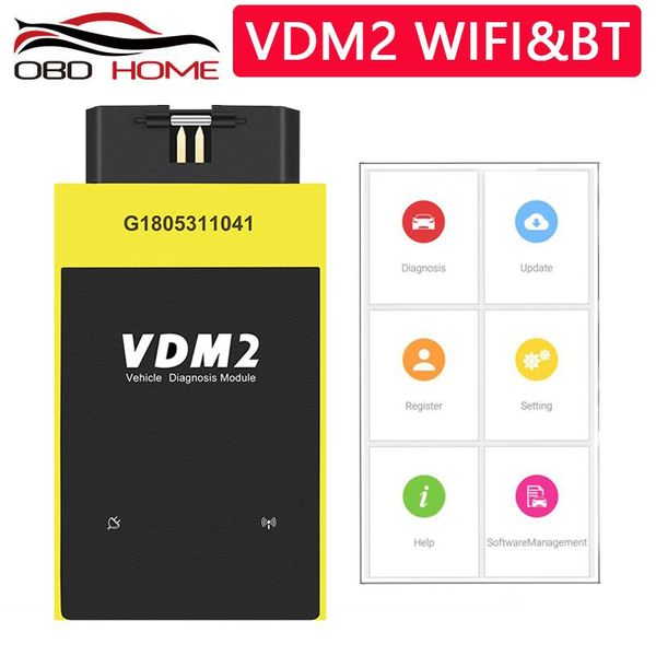 

code readers & scan tools ucandas vdm2 wifi&bluetooth full system v5.2 obd2 car accessories bt vdm ii for android scanner update gm