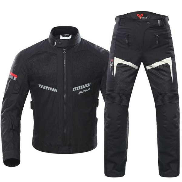 Abbigliamento da motociclista DUHAN Giacca Uomo Estate Equitazione Armatura Protettiva Equipaggiamento protettivo Motocross Chaqueta Moto