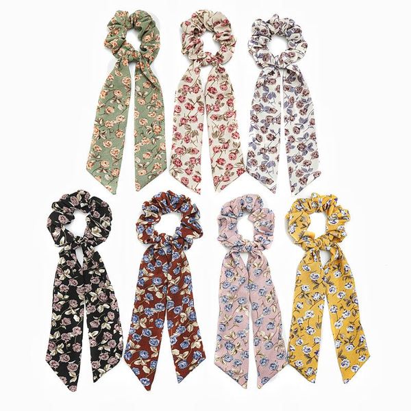 

hair accessories rose cloth art knot ponytail ribbon large bowel circle women's long three state ornaments headwear, Slivery;white