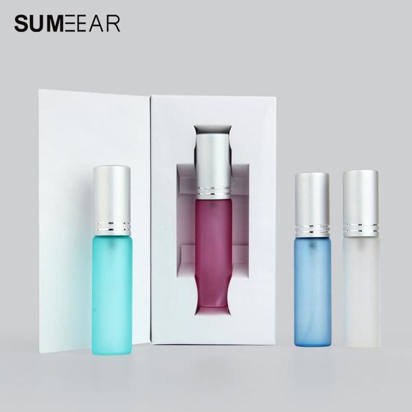 

storage bottles & jars 20pieces 10ml perfume bottle frosted sand with packing box spray sample empty containers atomizer