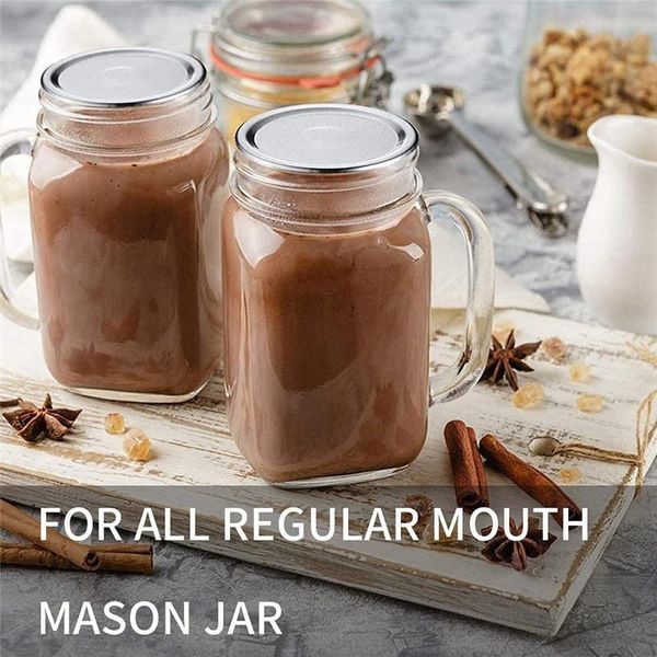 

kitchen storage & organization 100 pcs regular mouth canning lids split type jar leak proof with seal ring for jars 70mm