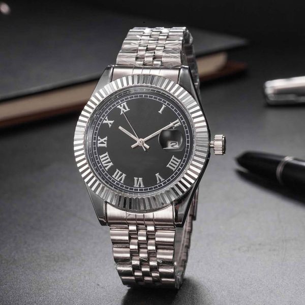 

whole watch for man mens watches date-just quarz movement diamond bracelet watch men watches reloj montre de lusso wristwatch3165, Slivery;brown