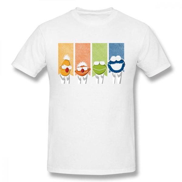 

men's t-shirts reservoir muppets cookie monster t-shirt for men plus size custom group shirt cotton tees streetwear, White;black
