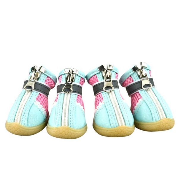 

dog apparel suede zipper shoes breathable net eyes leather multi-size anti-slip outdoor for small & medium