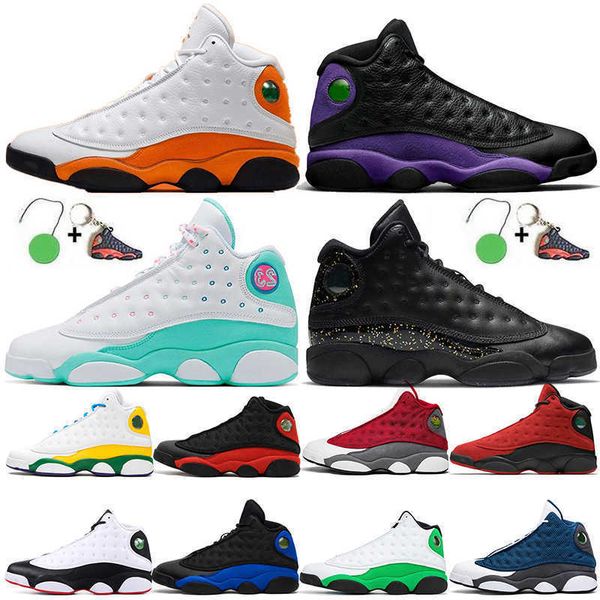 

2021 luxury jumpman 13 reverse bred 13s mens basketball shoes retro court purple chicago hyper royal flint starfish gold glitter