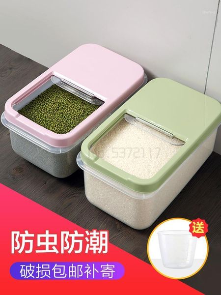 

storage bottles & jars household moisture proof rice bucket 10kg kitchen flour vat insect box plastic