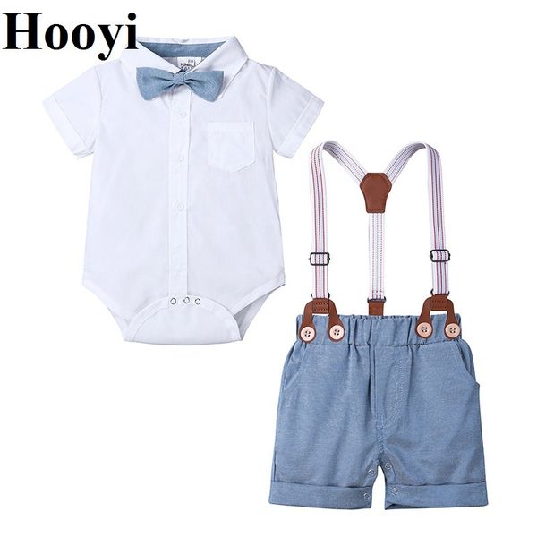 

baby boys bodysuits infant shorts pants sets children's shirts kids suits bowtie outfits overalls 210413, White