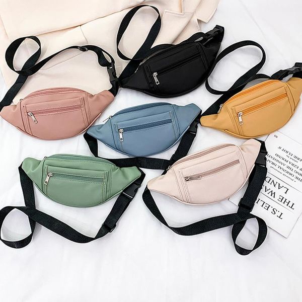 

fashion street money banana phone chest bag waist pu leather fanny pack male crossbody casual travel bags