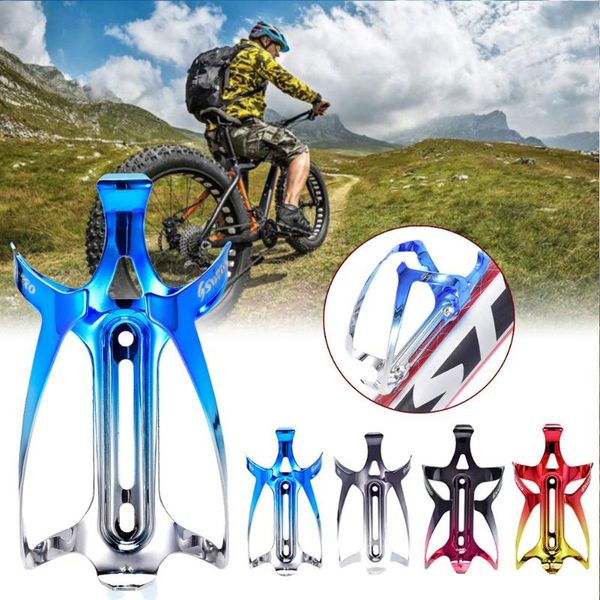 

bicycle water bottle cage drink cup holder rack mountain bike mtb road cycle aluminum alloy stylish with screw cycling accessory bottles & c