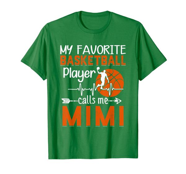 

my favorite basketball player calls me mimi gift t-shirt, White;black
