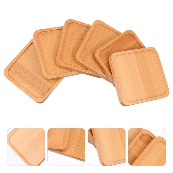 

planters & pots 6pcs durable bamboo planter trays vintage garden premium flower pot