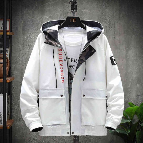 

men's jackets jacket spring autumn hooded overalls loose casual japan style brand fashion clothing plus size bi4v, Black;brown