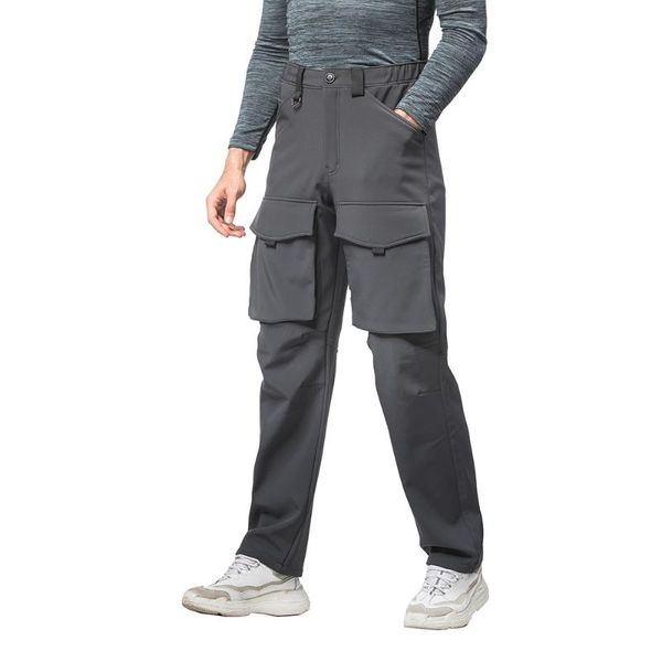 

mens winter snow pants ski ripsbig pocket windproof waterproof insulated camping trousers rst-ly3209h men's, Black