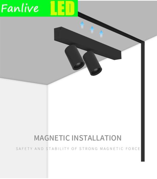 

track lights 8pcs studio clothing shop sought-after 350Â° rotatable magnetic channel spot light fixture lighting series