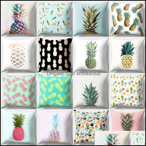 Caso Bedding Suprimentos Jardim Moda Pêssego Pele Pele Pine Pine Fruit Padrão Pillowcase Home Têxteis Sofá Decoração Drop entrega 2021 Xarvg