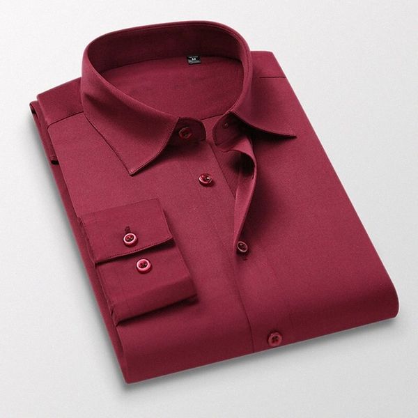 

men's shirt non-printing solid colored solid color button down collar daily work long sleeve business basic light pink white black n7i