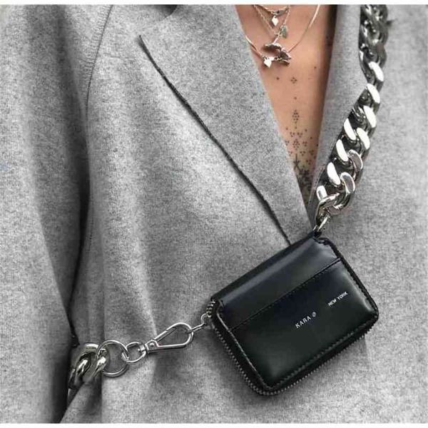 

women luxurys designers bags 2021 kara 19 spring thick chain messenger mini wallet small square designer handbag handbags totes crossbody b