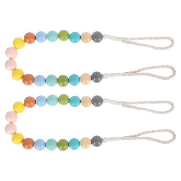 

curtain & drapes 2pcs wooden beads belts room straps hand-made tiebacks
