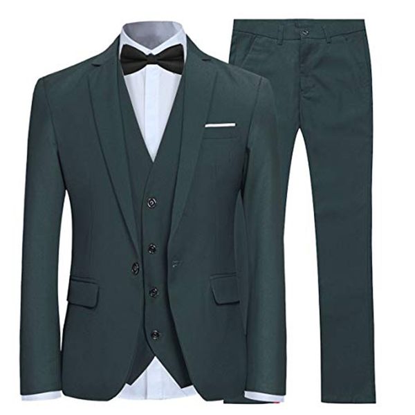 

men's suits & blazers (jacket+vest+pants) tailor-made suit slim fit 3 piece one button men blazer bridegroom groomsman tuxedo wedd, White;black