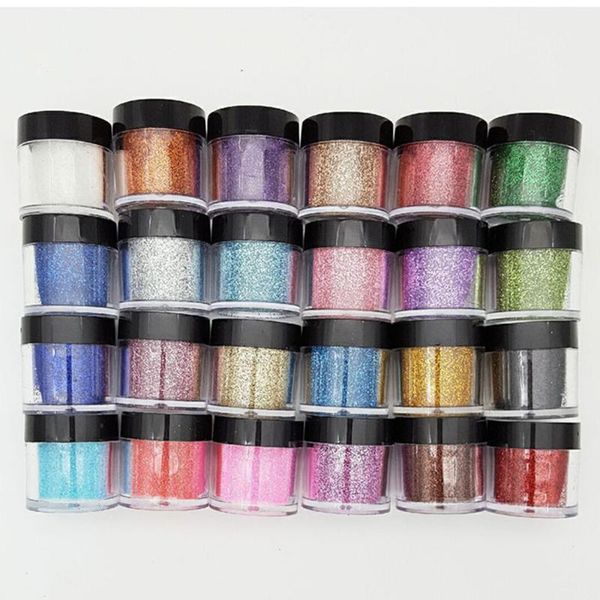 

colors nail powder glitter art decor pigment dust set makeup for home diy salon1, Silver;gold