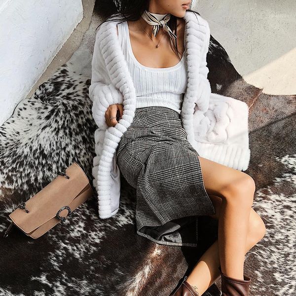 

women's fur & faux clothes autumn winter coat real mink coats women korean long jacket chaqueta mujer my965, Black