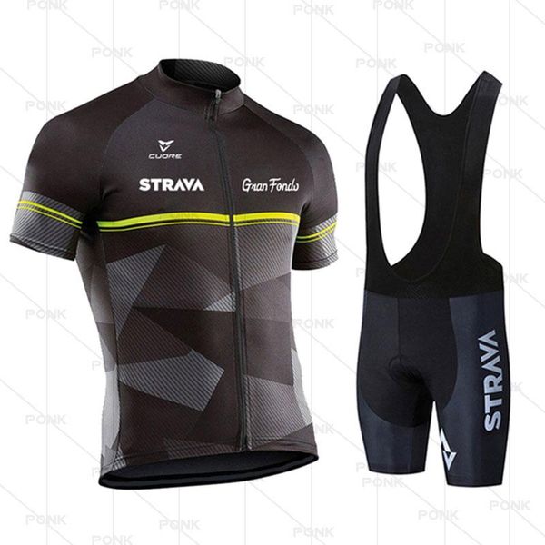 

racing sets strava pro cycling jersey set 100% polyester men mtb bike clothes kit bicycle clothing uniforms maillot ropa ciclismo, Black;blue