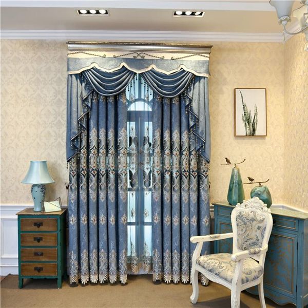 

curtain & drapes european and american luxury embroidered villa decorative curtains bedroom living room kitchen high-quality custom