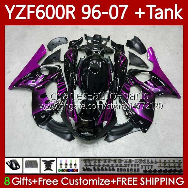 Bodys + serbatoio per YAMAHA YZF600R Thundercat YZF 600R 600 R Rose flames 96-07 Carrozzeria 86No.41 YZF-600R 96 97 98 99 00 01 02 07 YZF600-R 1996 2003 2004 2005 2006 2007 Carenatura