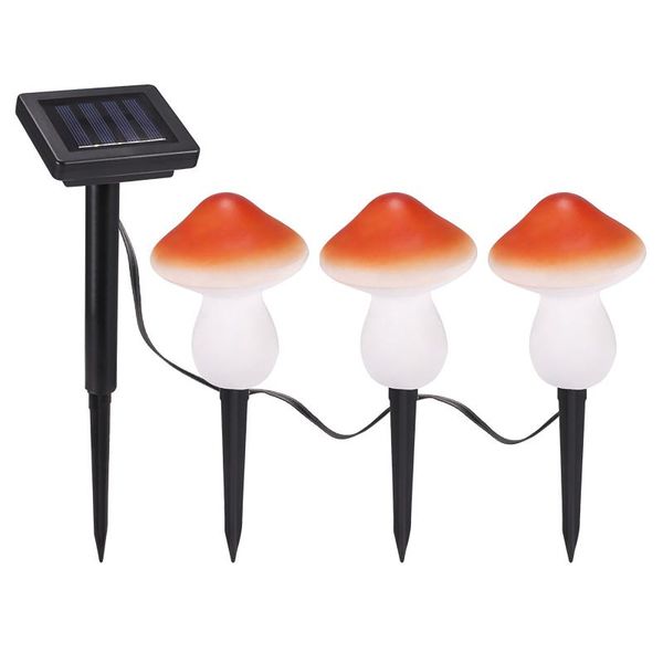 

lawn lamps 9leds solar energy mushroom string light lamp for garden party decoration or yard glass uesd