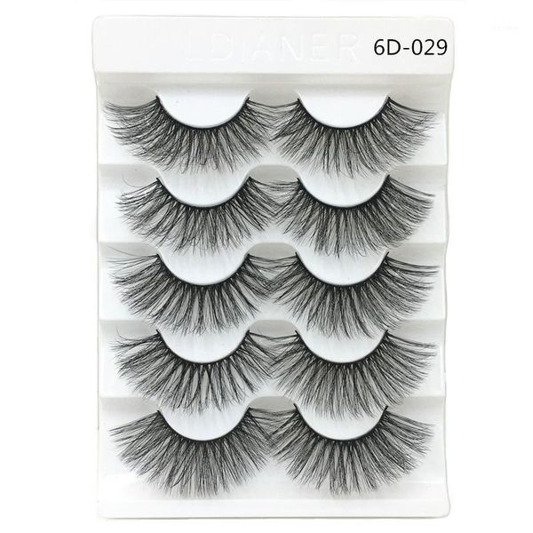 

5 pairs of 6d eyelashes natural mink false thick and multi-layered handmade1