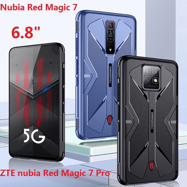 Capas de pele fosca para ZTE Nubia Red Magic 6 6S 6R 5S 7 Pro Case Filme de vidro temperado Soft Gel Silicon Protection Cover