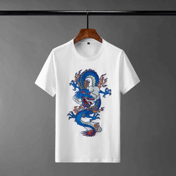 

tee shirt shirt 100% cotton summer mens luxury loong embroidered short sleeve man t-shirts plus size 4xl slim fit male tee, White;black
