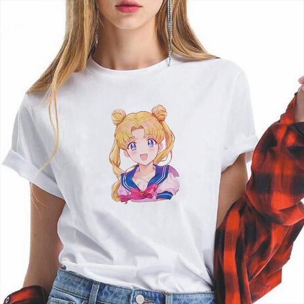 

kawaii fashion clothes girl mens sailor and womens moon harajuku short sleeve graphic tees arrivals friends forever, White;black