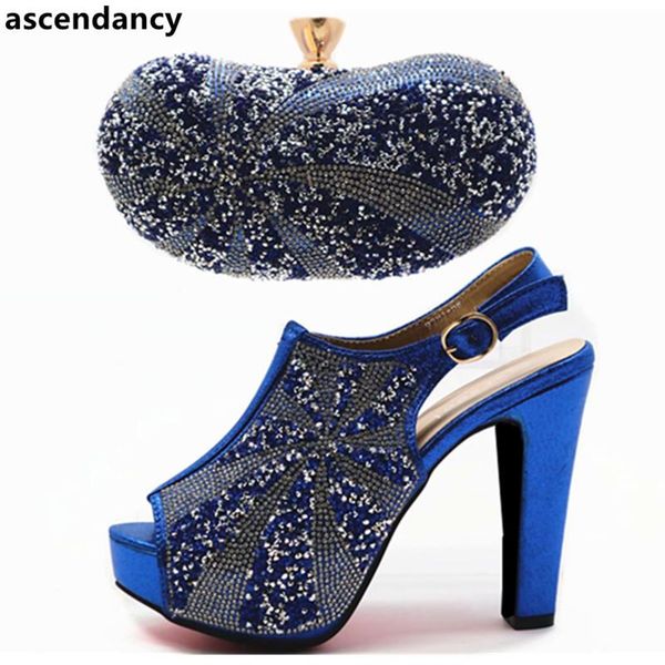 

dress shoes fashi in women matching and bag set italian with bags decorated rhinestone party, Black