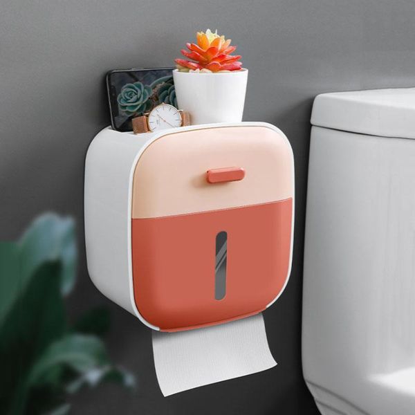 

wall-mounted toilet paper holder waterproof tissue strong load-bearing bathroom storage home accessories holders