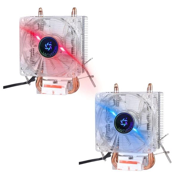 

fans & coolings 2 heat pipes deskcomputer cooling cpu cooler fan 3 pin 2000rpm gaming silent radiator for intel lga 775/1155/1156