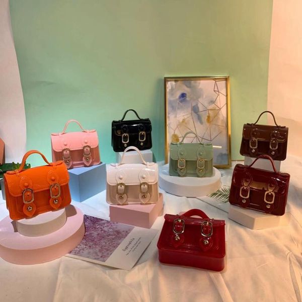 

kids purses and handbags 2021 cute pvc jelly crossbody little girl small coin pouch baby girls party purse hand bags tote, White