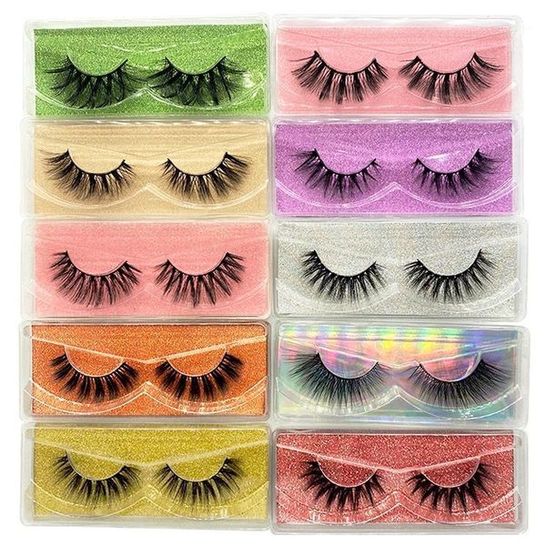 

wholesale mink lashes bulk eyelashes false natural fluffy packaging boxes faux cils1
