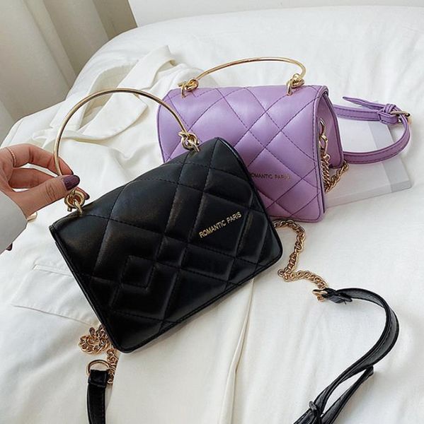 

shoulder bags fashion embroidery thread crossbody bag women small flap leather tote handle handbag female chain quilted