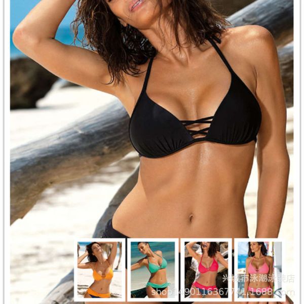 

women's swimwear bikinis swimsuit split triangle yellow bikini swimming suit pw25, White;black