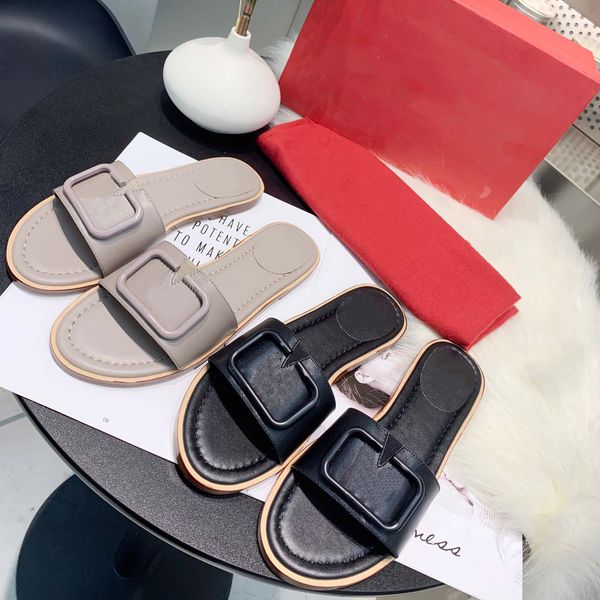 

luxury designer sandals women slippers non-slip word slipper womens shoes summer sandal  color size 35-42 xx-0174, Black