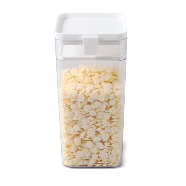 

1pcs plastic container sealing storage canister with lid cereal containers flour tank for kitchen 500/1000/1600ml kima88 bottles & jars