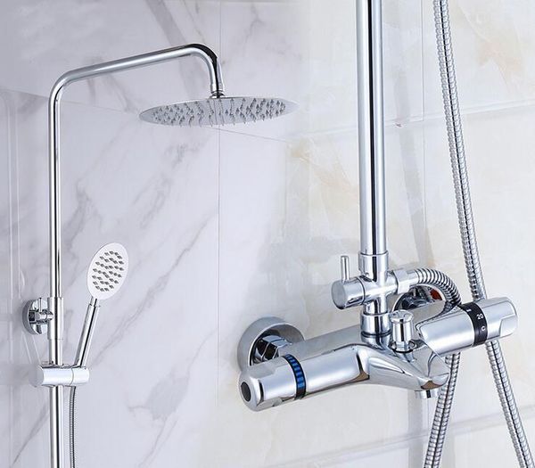 

bathroom thermostatic shower faucet head set,wall mount mixer,brass mixing valve sets