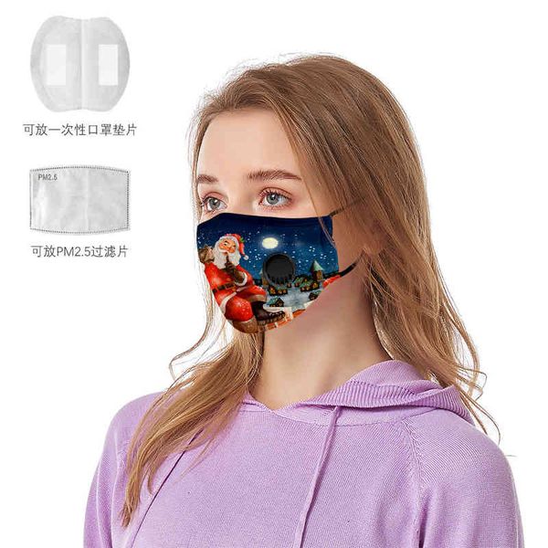 

cotton christmas mask valve for the elderly