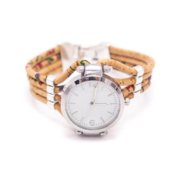 

wristwatches handmade cork watch for women wa-147, Slivery;brown