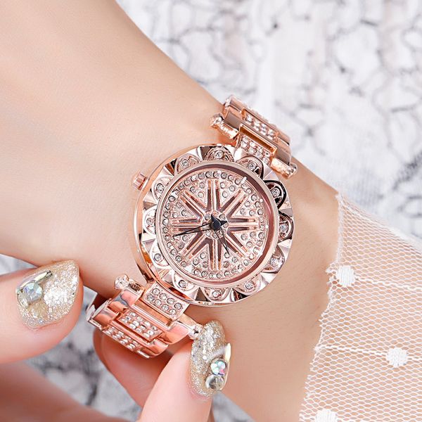 

women's diamond watch,elegant ladies watch, Slivery;brown