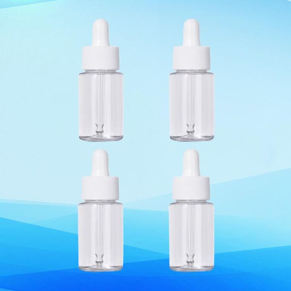

storage bottles & jars 4pcs dropper glass empty transparent sub bottle for essential oil cosmetics (50ml)