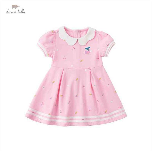 

dbj17566 dave bella summer baby girls cute cartoon print dress children fashion party dress kids infant lolita clothes, Red;yellow